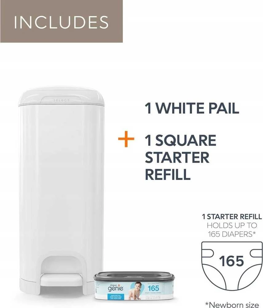 „Angelcare 1477 Talpykla SELECT + 1 įdėklas XL DIAPER GENIE mėtų spalvos“
