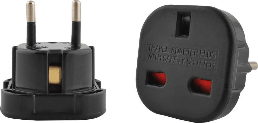 iLike Charger adapter – England-Poland – juodos spalvos