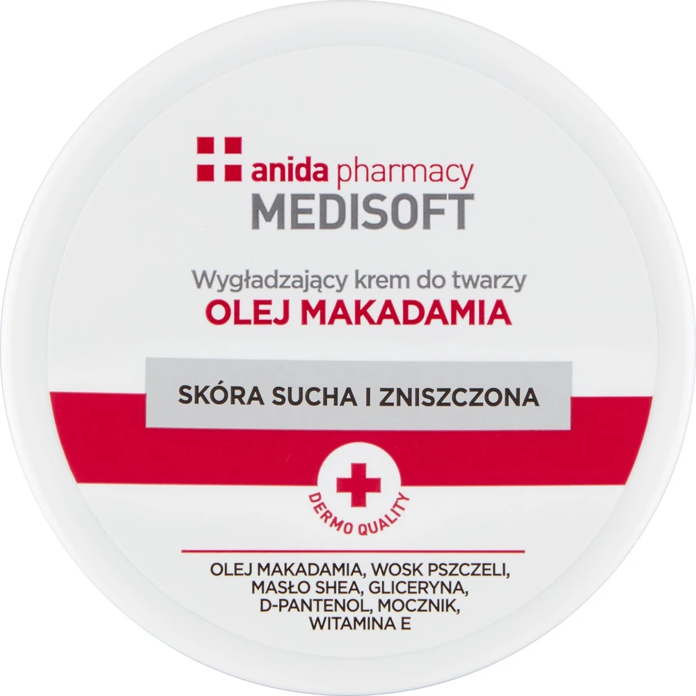 Anida Medisoft glotninamasis veido kremas makadamijos aliejus 100ml