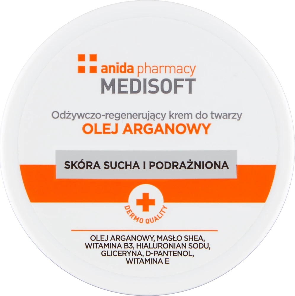 Anida Medisoft maitinamasis ir regeneruojantis veido kremas su argano aliejumi 100ml