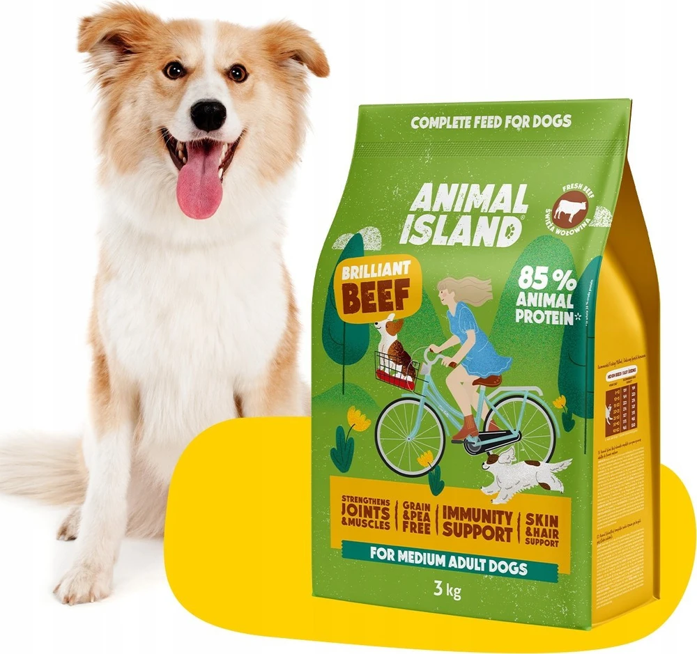 Sausas Šunų Maistas - Animal Island Brilliant jautiena 3kg