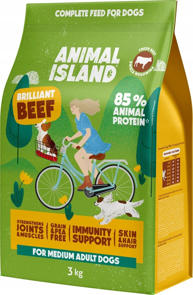 Sausas Šunų Maistas - Animal Island Brilliant jautiena 3kg