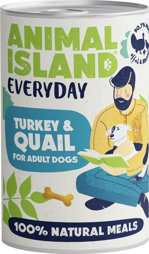 Drėgnas Šunų Maistas - ANIMAL ISLAND Kasdienis Kalakutienos ir Stručio 400g