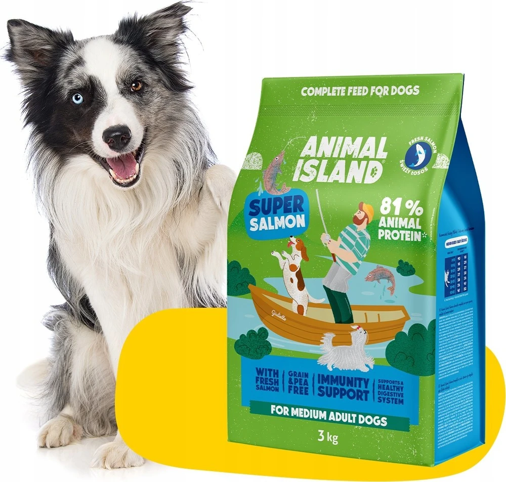 Sausas Šunų Maistas - Animal Island Super lašiša 3kg