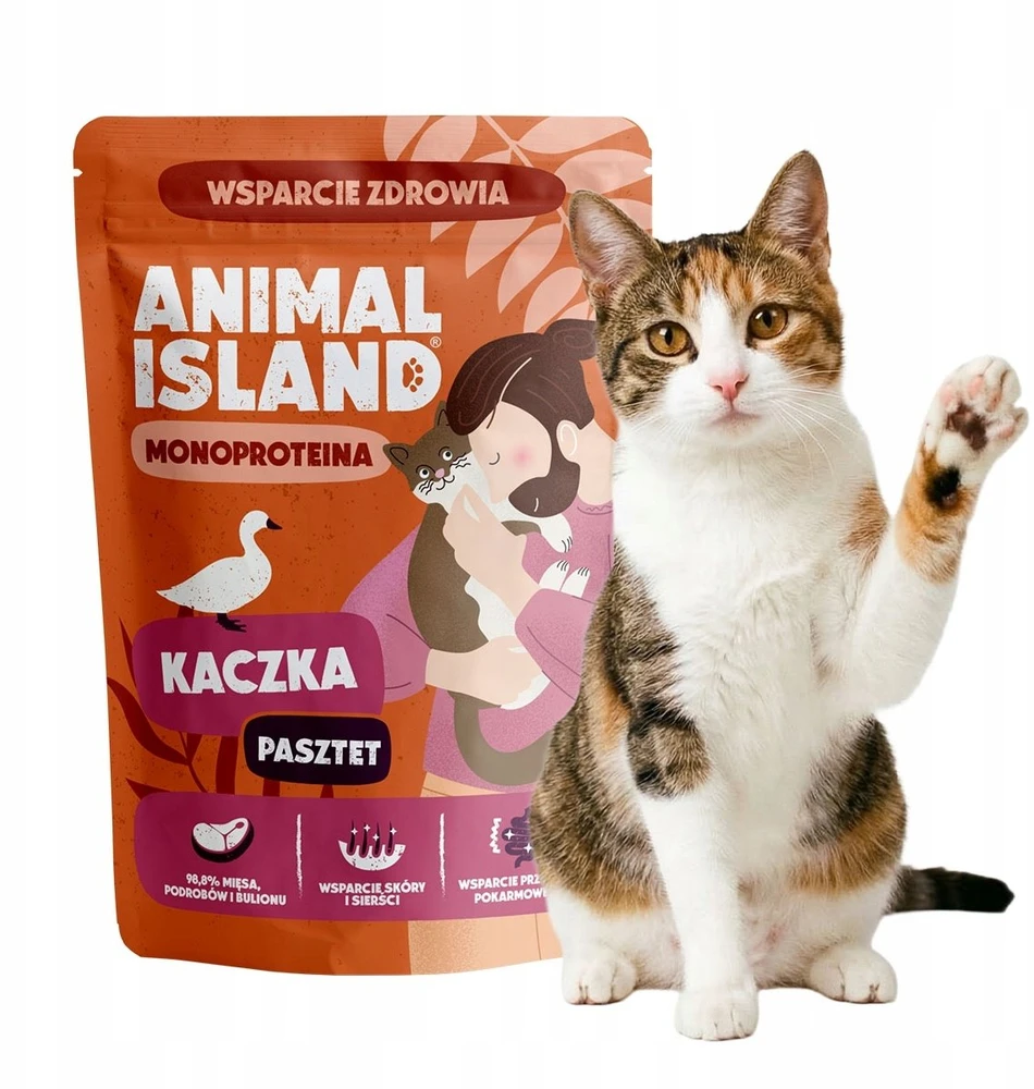 Katės Maistas - ANIMAL ISLAND Mono Antiena Be Grūdų Drėgnas Maistas Suaugusioms Katėms 100g Antiena