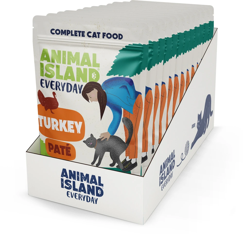 ANIMAL ISLAND pasztet Indyk saszetki katei 12x100g