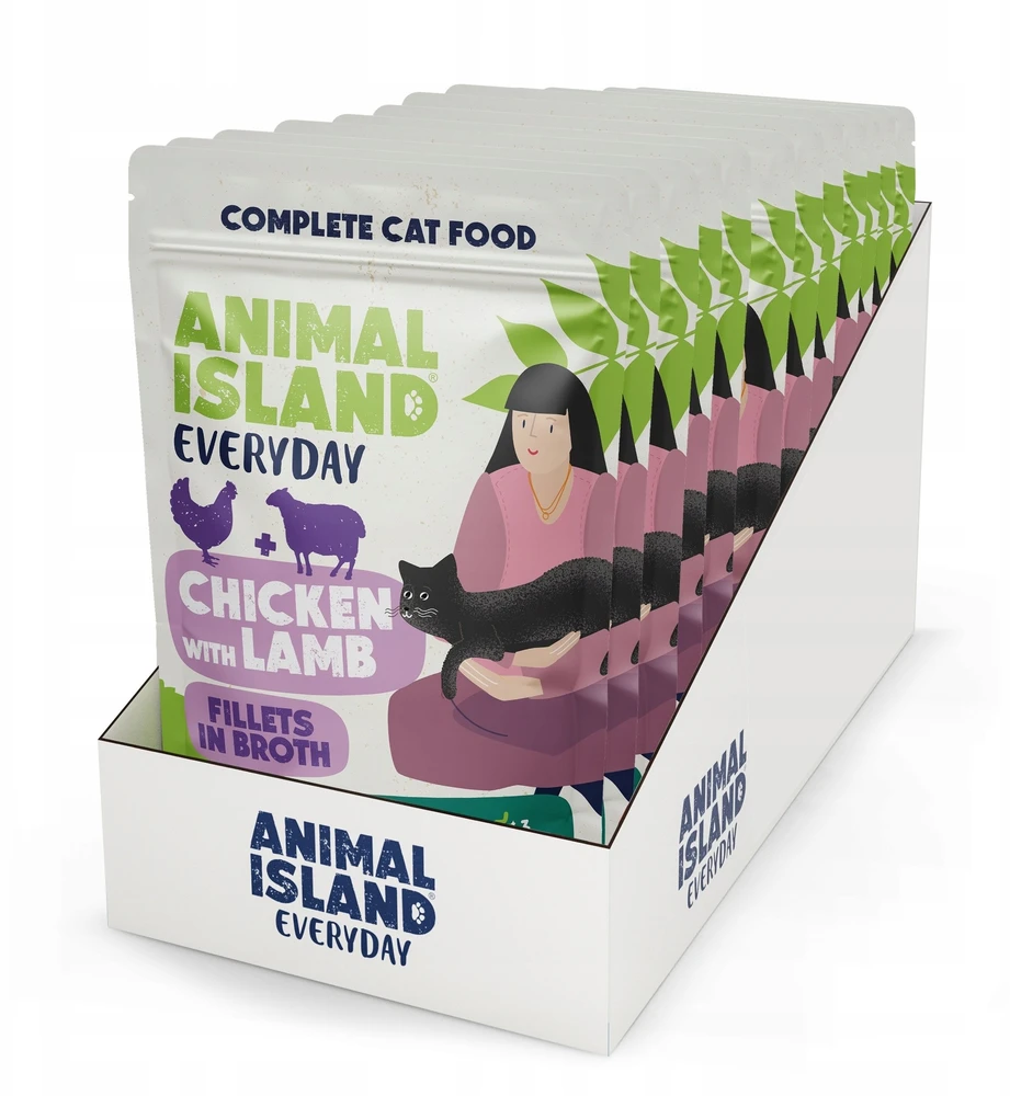 ANIMAL ISLAND vištiena su ėriena saszetki katei 12x85g