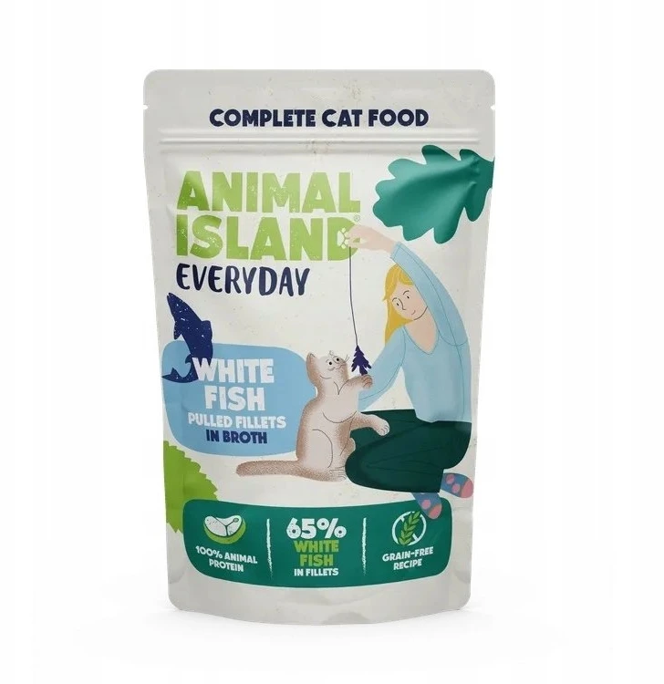 ANIMAL ISLAND Everyday Baltas fish pulled fillets in broth - wet cat food - 85g