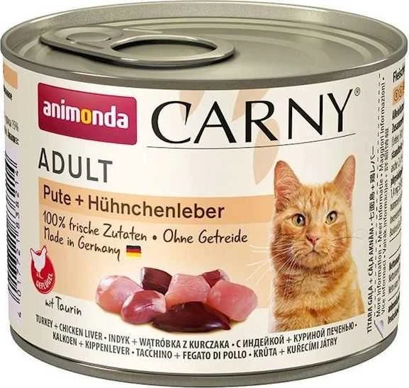 Animoda Drėgnas Kačių Maistas - Animonda Cat Carny Suaugusiems Kalakutiena Su Vištienos Kepenimis