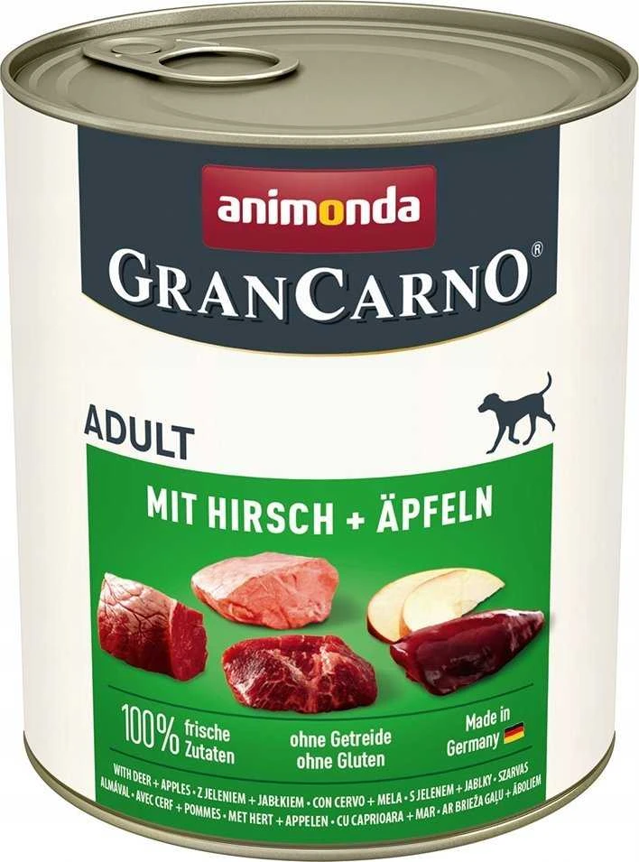 Animoda Šunų Maistas - Animonda GranCarno Suaugusiųjų Elnienos Ir Obuolių 800g