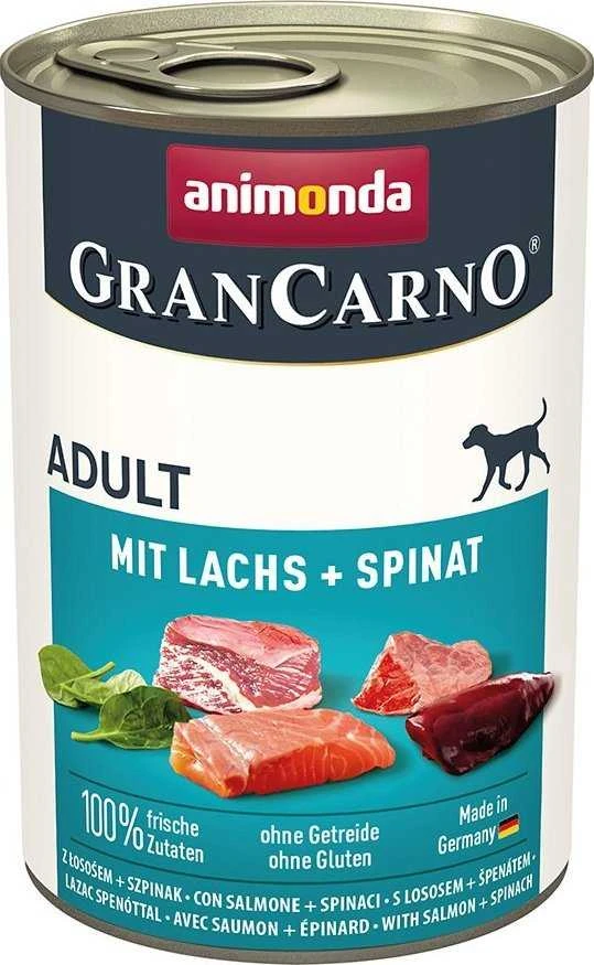 Animoda Drėgnas Šunų Maistas - Animonda Grancarno Suaugusiųjų Su Lašiša Ir Špinatais 400g
