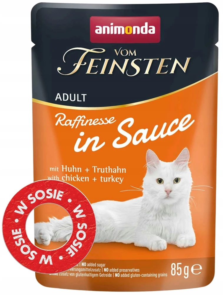 Animoda ANIMONDA Vom Feinsten Raffinesse in sauce vištiena with kalakutiena – šlapias kačių maistas – 85g