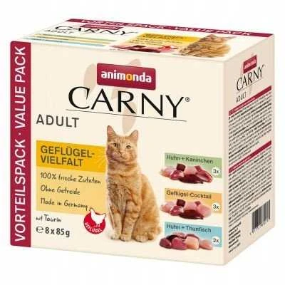 ANIMONDA Carny Adult Mix - šlapias kačių ėdalas - 8 x 85 g