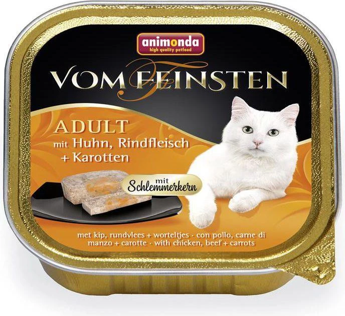 Animoda ANIMONDA Vom feinsten schlemmerkern kačių konservuotas pašaras su vištiena, jautiena ir morkomis 100 g