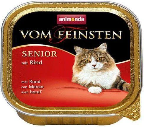 Animoda Drėgnas Kačių Maistas - ANIMONDA Vom Feinsten Senior Su Jautiena 100g