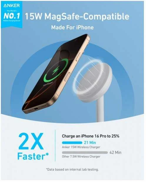 Anker MagGo Wireless Charger Single Stand Baltas