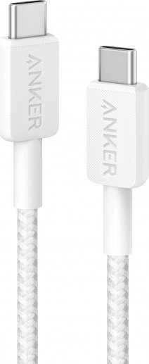 Kabelis USB Anker USB-C - USB-C 0.9 m Baltas (A81F5G21)