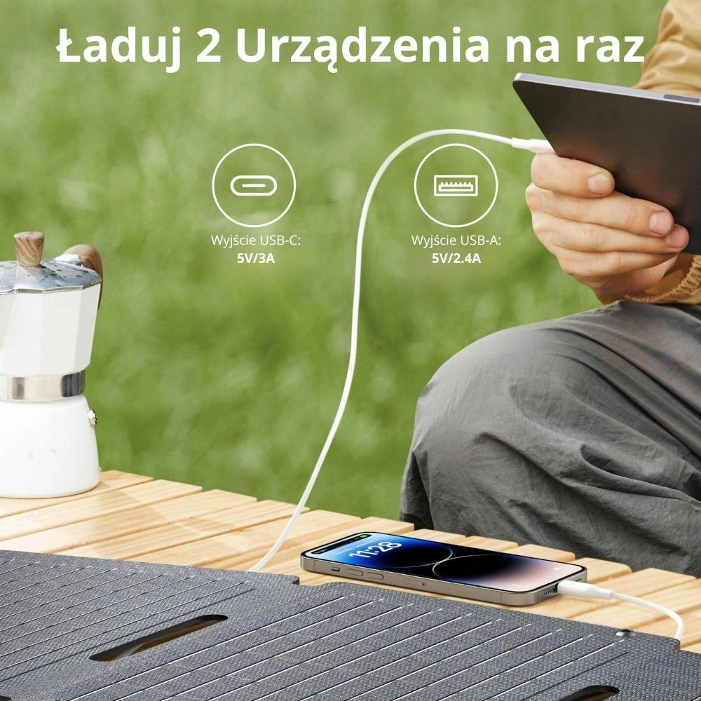 Saulės Skydas - Anker Solix PS30 30W Dual USB IP65 Juodas