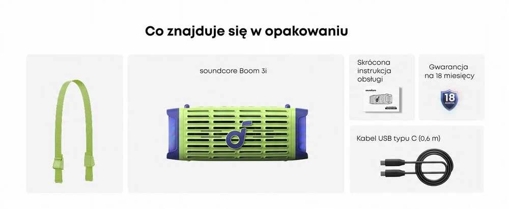 Anker Soundcore Speaker | Boom 3i | 50 W | Atsparus vandeniui | Bluetooth | Belaidė jungtis | Portable | Žalias