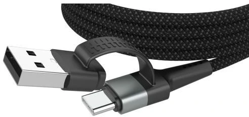 Ansmann 1700-0188 kabelis USB 1,2 m USB A/USB C USB C/Lightning juoda, sidabrinė