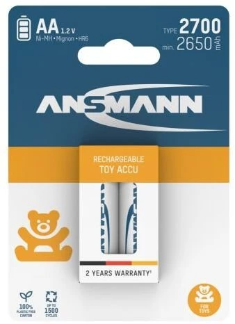Ansmann Akumuliatoriai NiMH AA/HR6 2700mAh 1.2V - 2 vnt. (1312-0037)