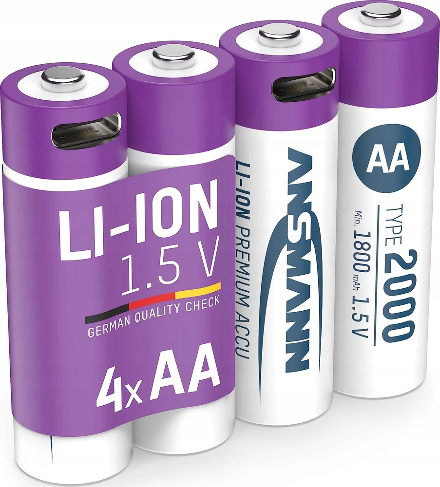 Ansmann ACCU AA 1.5V 2000MAHUSB-C.MAX2A 4PCS