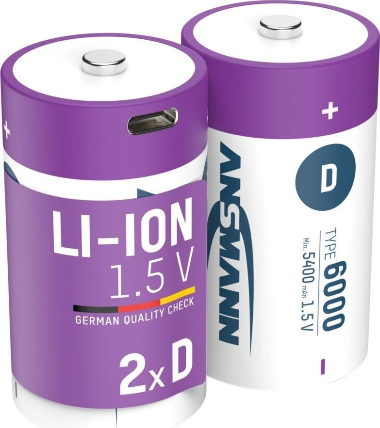 Ansmann 1314-0005 buitinė baterija Įkraunama baterija D Ličio-jonų (Li-Ion)