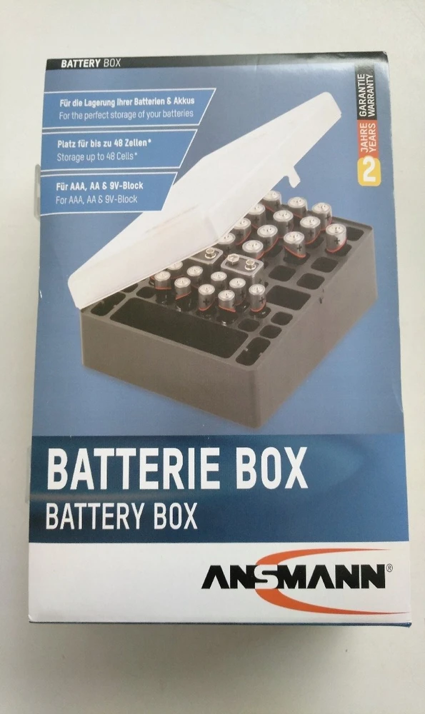 Ansmann ANSMANN 1900-0041 Dėžutė iki 24x Mignon AA, 16x Micro AAA ir 4x 9V E-Block