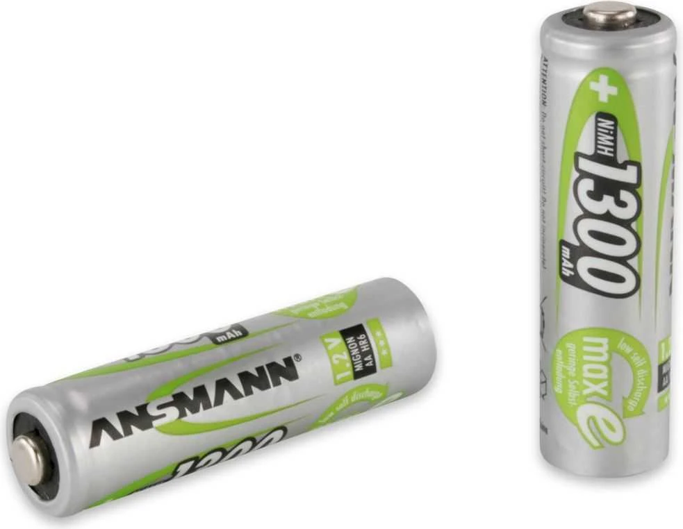 Ansmann AA 1300mAh NiMH įkraunamos baterijos, pora