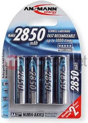 Ansmann įkraunamos AA baterijos 2850mAh 4 vnt. pakuotė