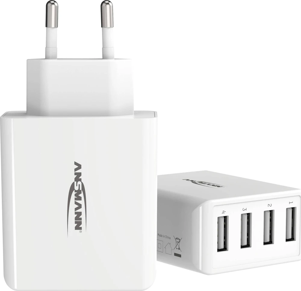 Ansmann namų įkroviklis HC430 4xUSB 3000mA baltas