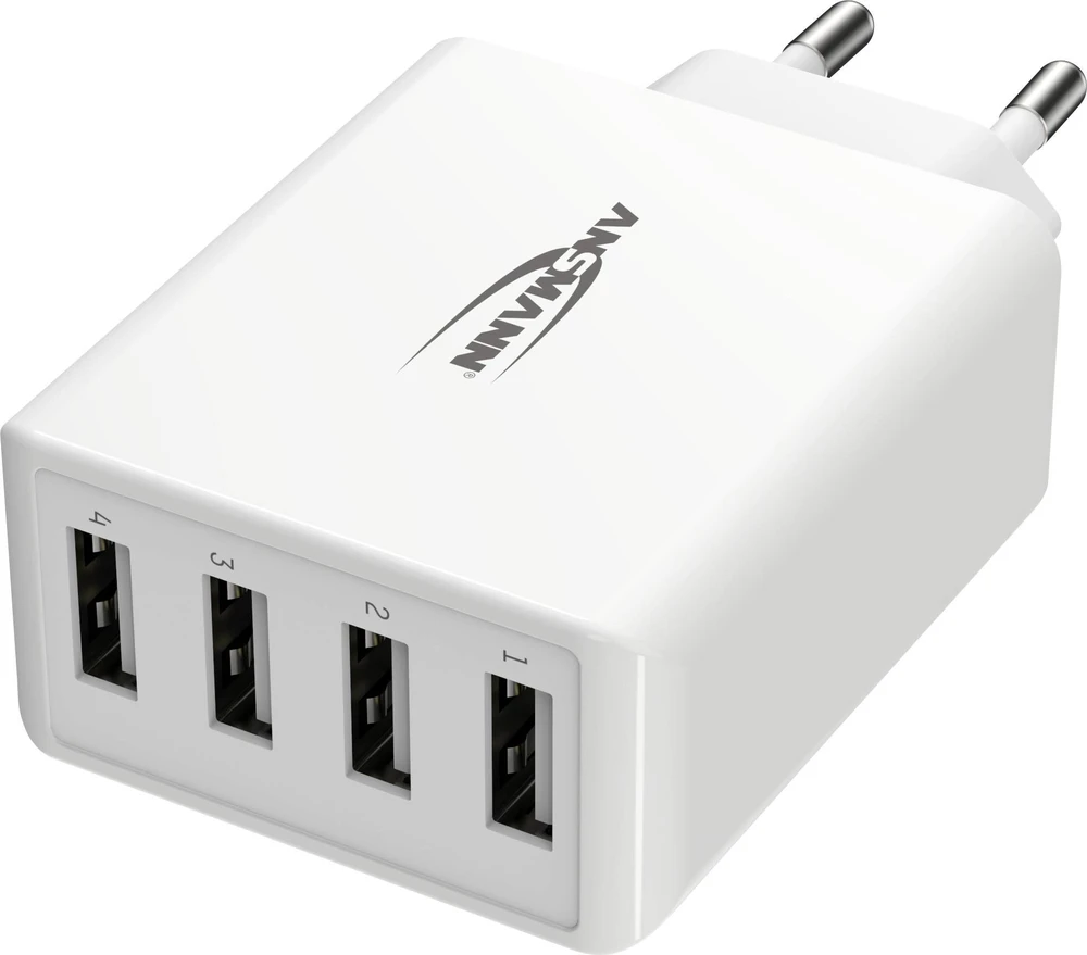 Ansmann namų įkroviklis HC430 4xUSB 3000mA baltas
