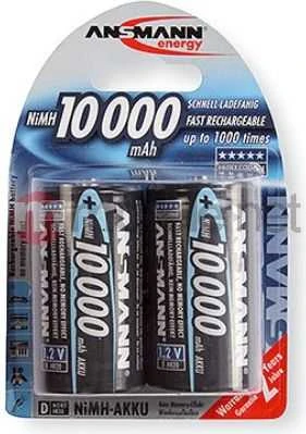 įkraunamos Ansmann D baterijos 10000mAh pakuotė