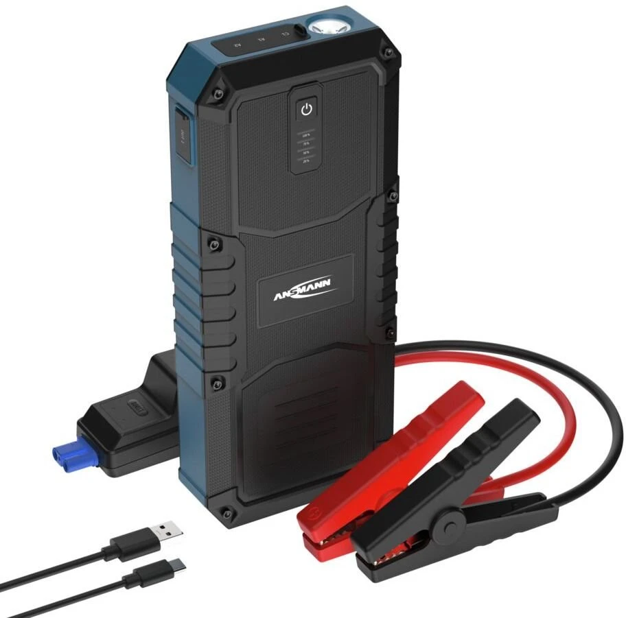 Išorinis akumuliatorius (Powerbank) su automobilio užvedimo funkcija 600A/2500A 59.2Wh IP65 USB-A/USB-C 15W Jump Starter 16.0 ANSMANN