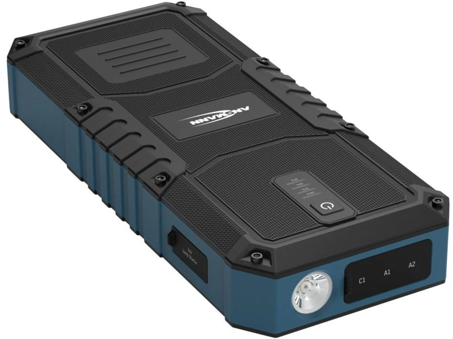 Išorinis akumuliatorius (Powerbank) su automobilio užvedimo funkcija 600A/2500A 59.2Wh IP65 USB-A/USB-C 15W Jump Starter 16.0 ANSMANN