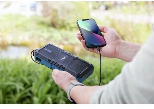 Išorinis akumuliatorius (Powerbank) su automobilio užvedimo funkcija 600A/2500A 59.2Wh IP65 USB-A/USB-C 15W Jump Starter 16.0 ANSMANN