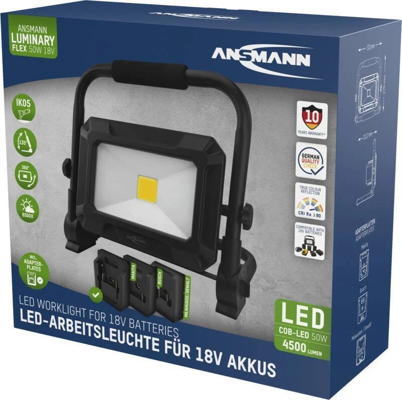 Ansmann Darbo prožektorius FL50W 50 W juodas (1600-0713)