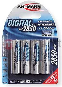 Ansmann AA 2850mAh akumuliatoriai pakuotėje