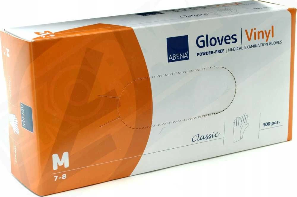Abena Other Medicininės apžiūros vinilo pirštinės 100 vnt. (7-8 M dydžio)
