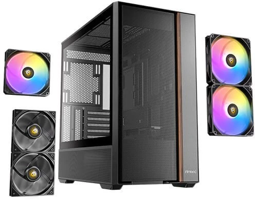 Antec FLUX REAR Juodas dėklas