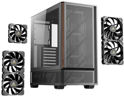 „Antec P30 ARGB“ kompiuterio korpusas, vidutinio dydžio bokštas, ATX, grūdintas stiklas – juodas