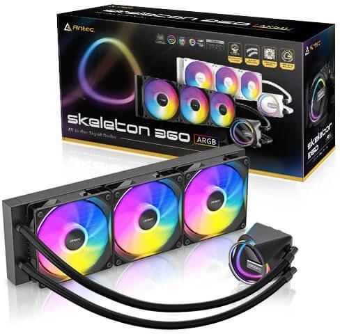 Chłodzenie wodne Antec Skeleton 360 ARGB Juodas (0-761345-40066-4)