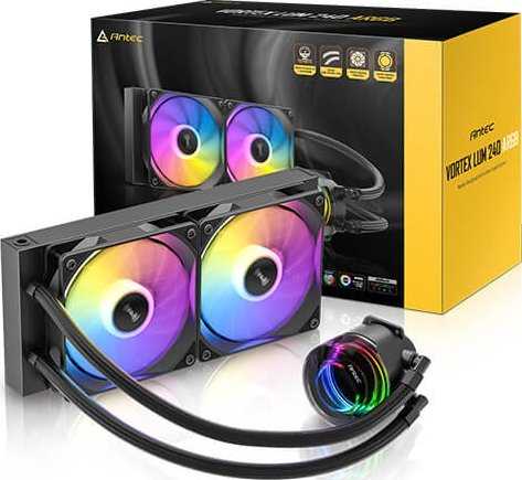 Chłodzenie wodne Antec Vortex Lum 240 ARGB Juodas (0-761345-40054-1)