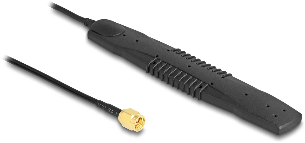 Delock 5G LTE, WLAN antena, SMA kištukas, 2,5 dBi, daugiakryptė standi juoda, montuojama klijuojant (90101)