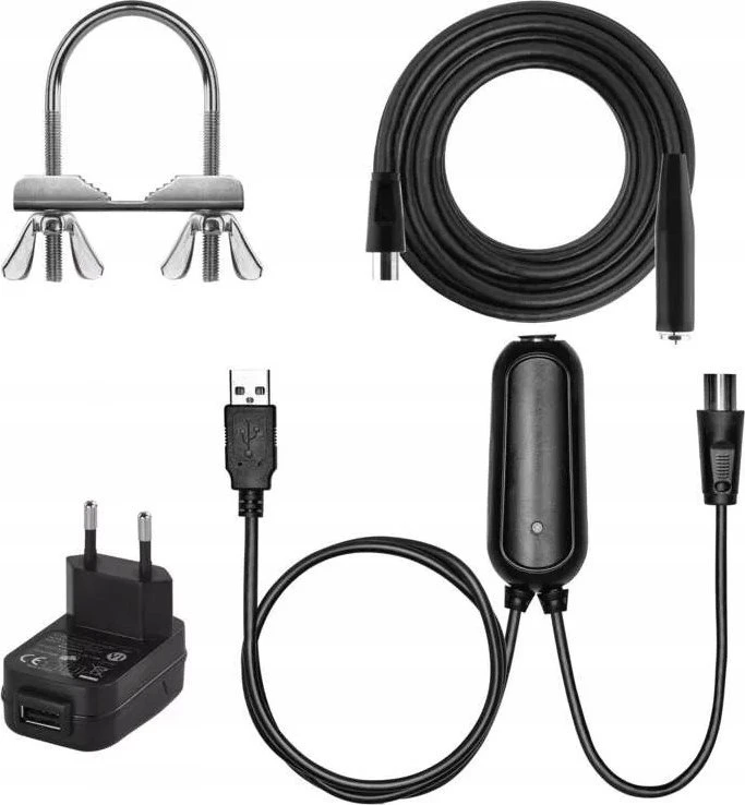 Universali lauko/vidaus DVB-T antena su stiprintuvu CAMP-V400 0-80km EMOS