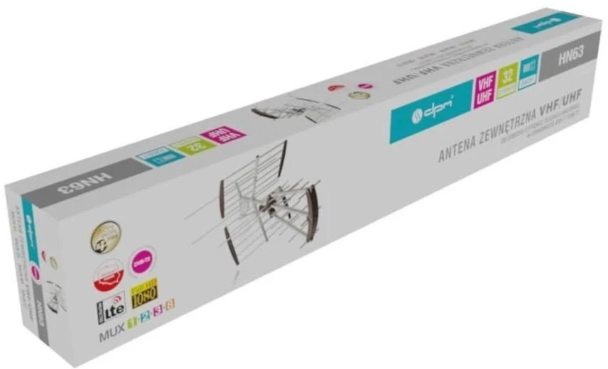 Huawei Oem Kryptinė antena DVB-T / DVB-T2 DPM HN63 su LTE filtru, 32 elementai, be stiprintuvo
