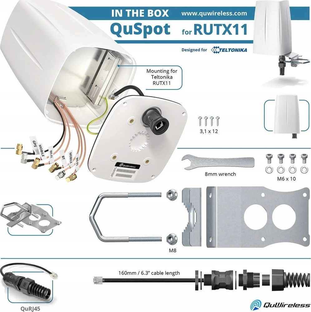 Antena QuWireless QuSpot, skirtas RUTx11