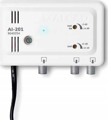 Plačiajuostis antenos stiprintuvas, 2 įėjimai AI-201 ALCAD