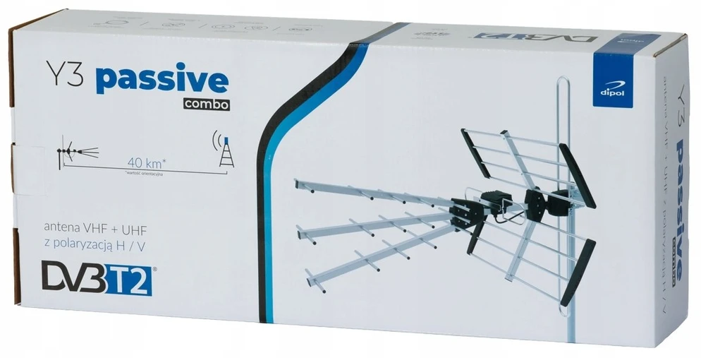RTV antena Dipol plačiajuostė (PASSIVE-COMBO)