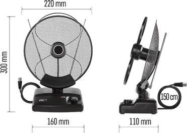 Antena kambarinė FM/DAB/DVB-T2 su LTE/4G/5G filtru J0705 EMOS